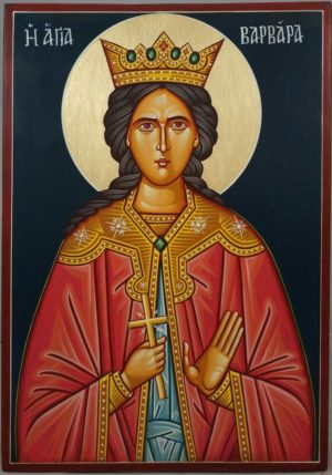 St Barbara Hand-Painted Byzantine Icon