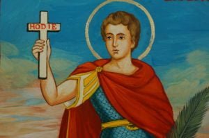 Saint Expeditus Expedite Hand-Painted Roman Catholic Icon