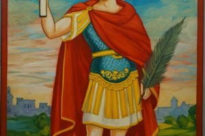 Saint Expeditus Expedite Hand-Painted Roman Catholic Icon