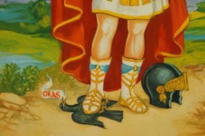 Saint Expeditus Expedite Hand-Painted Roman Catholic Icon