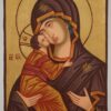 Theotokos of Vladimir Icon small Hand Painted Byzantine Orthodox