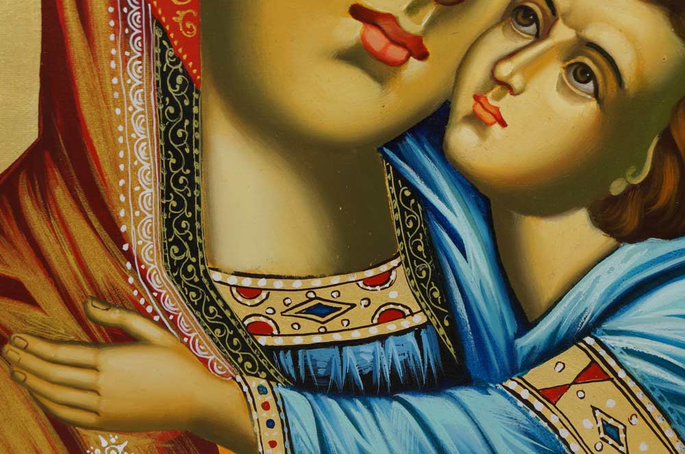 The Virgin Eleousa Hand-Painted Orthodox Icon