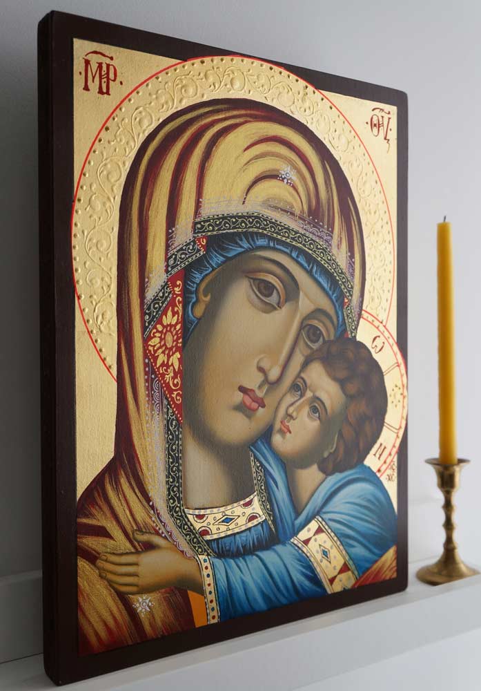 The Virgin Eleousa Hand-Painted Orthodox Icon