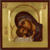 Hand-Painted Byzantine Icon of Theotokos Eleusa Miniature