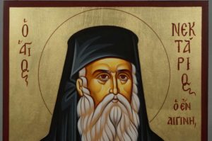 Saint Nektarios of Aegina Hand-Painted Greek Icon