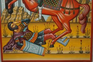 St Demetrios the Myrrh-Streamer Hand-Painted Greek Orthodox Icon