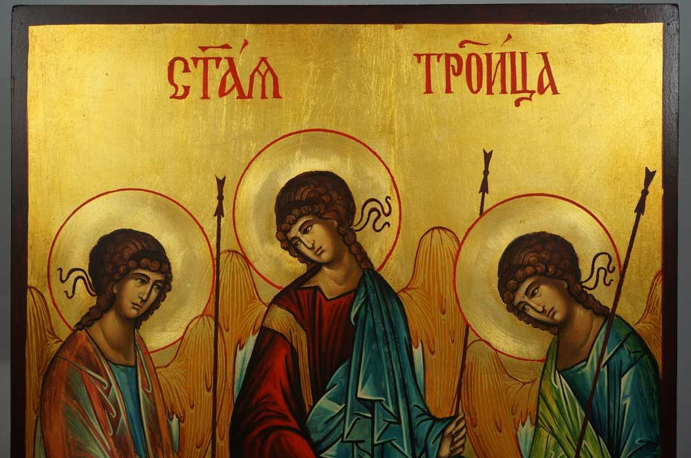 Hospitality of Abraham (Andrei Rublev) Holy Trinity Hand-Painted Icon
