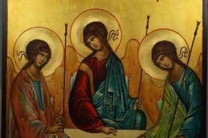Hospitality of Abraham (Andrei Rublev) Holy Trinity Hand-Painted Icon