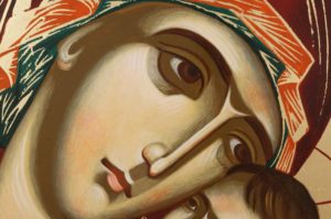 Virgin Mary Theotokos Tender Mercy Hand-Painted Orthodox Icon