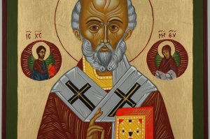 st nicholas the miracle worker icon hand painted russian orthodox