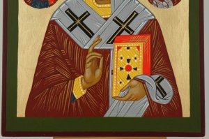 st nicholas the miracle worker icon hand painted russian orthodox