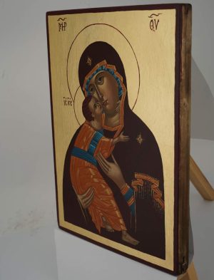 virgin mary vladimirskaya icon hand painted