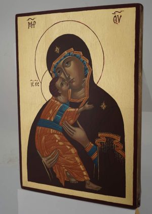 virgin mary vladimirskaya icon hand painted