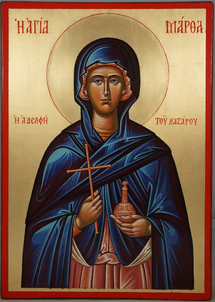 Saint Martha of Bethany Hand-Painted Greek Orthodox Icon
