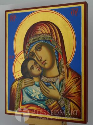 virgin of tenderness (rila monastery) icon hand painted orthodox