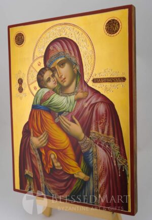 vladimirskaya mother of god (eleusa) icon hand painted orthodox
