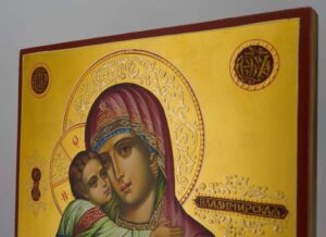 vladimirskaya mother of god (eleusa) icon hand painted orthodox