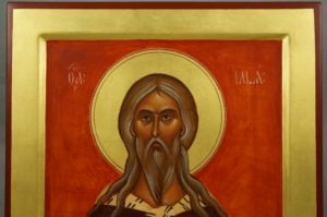 Holy Prophet Elijah Hand-Painted Russian Icon Novgorod school Tretyakov Gallery