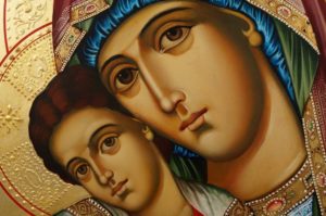 Hand-Painted Icon Virgin Mary Axion Estin (Dostoino Est)