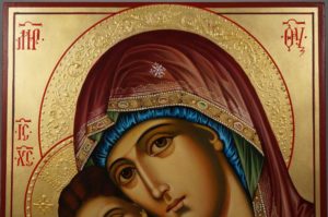 Hand-Painted Icon Virgin Mary Axion Estin (Dostoino Est)