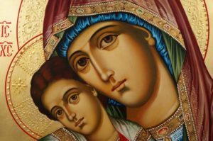 Hand-Painted Icon Virgin Mary Axion Estin (Dostoino Est)