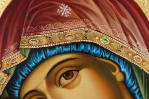 Hand-Painted Icon Virgin Mary Axion Estin (Dostoino Est)