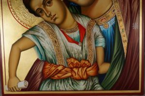 Hand-Painted Icon Virgin Mary Axion Estin (Dostoino Est)