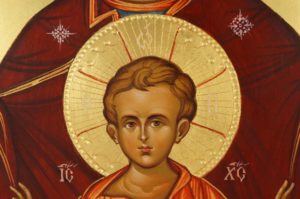 Hand-Painted Orthodox Icon Theotokos of the Sign (Oranta)