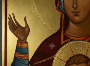 Hand-Painted Orthodox Icon Theotokos of the Sign (Oranta)