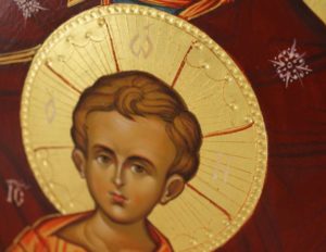 Hand-Painted Orthodox Icon Theotokos of the Sign (Oranta)