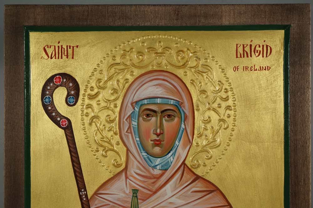 Hand-Painted Orthodox Icon of Saint Brigid of Ireland