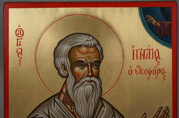 Hand-Painted Greek Orthodox Icon of Saint Ignatius of Antioch