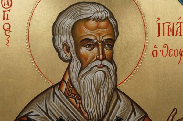 Hand-Painted Greek Orthodox Icon of Saint Ignatius of Antioch