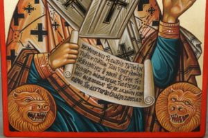 Hand-Painted Greek Orthodox Icon of Saint Ignatius of Antioch