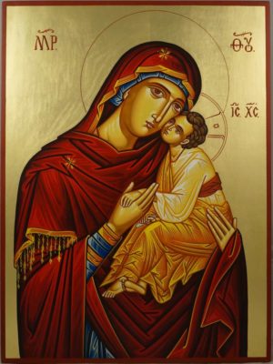 Hand-Painted Orthodox Icon of Theotokos Tender Mercy