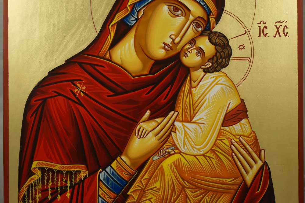 Hand-Painted Orthodox Icon of Theotokos Tender Mercy