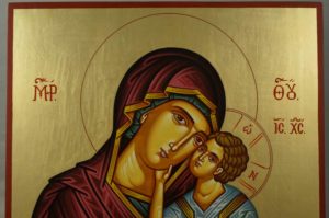 Hand-Painted Orhtodox Icon of Virgin Mary Tender Mercy