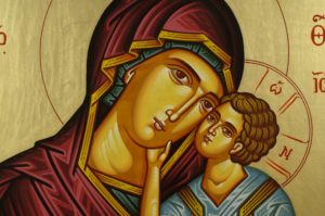 Hand-Painted Orhtodox Icon of Virgin Mary Tender Mercy