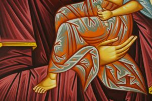 Hand-Painted Orhtodox Icon of Virgin Mary Tender Mercy