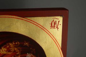 Hand-Painted Orthodox Icon of Virgin Mary Glykofilousa