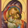 the virgin of the sweet kiss icon hand painted orthodox