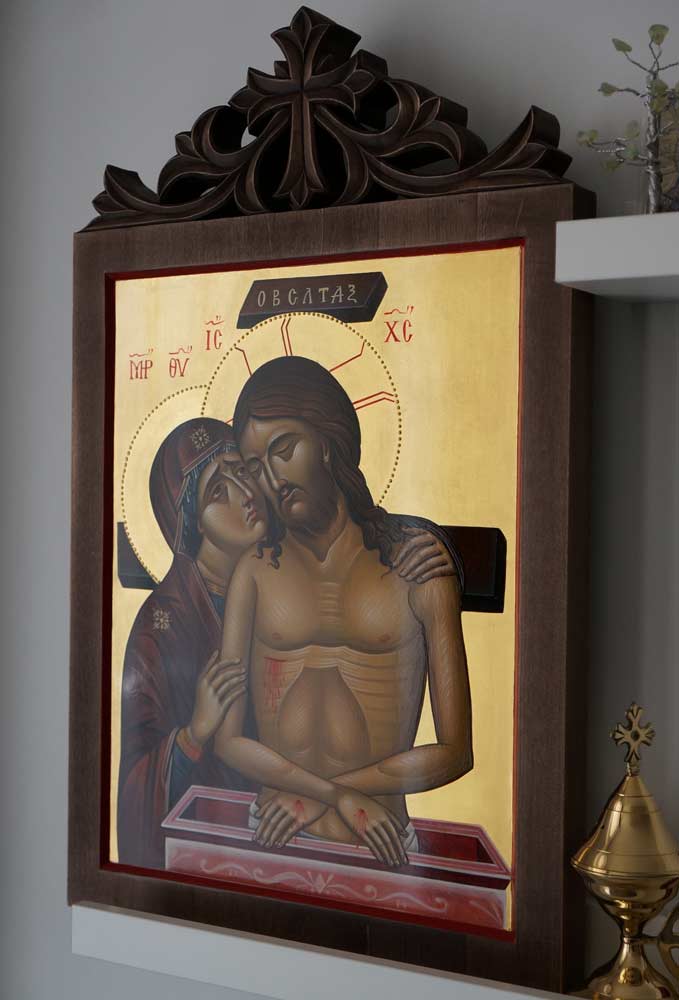 Jesus Christ (Do not weep for me, mother) Hand-Painted Byzantine Icon
