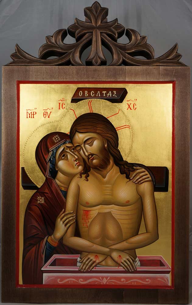 Jesus Christ (Do not weep for me, mother) Hand-Painted Byzantine Icon