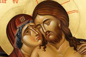 Jesus Christ (Do not weep for me, mother) Hand-Painted Byzantine Icon