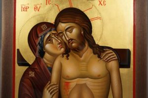 Jesus Christ (Do not weep for me, mother) Hand-Painted Byzantine Icon