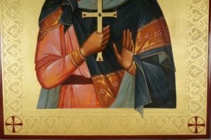 Martyr Menas of Egypt (arched wood) Hand-Painted Icon