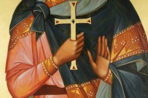 Martyr Menas of Egypt (arched wood) Hand-Painted Icon