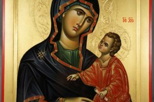 Panagia Hodegetria Hand-Painted Orthodox Byzantine Icon