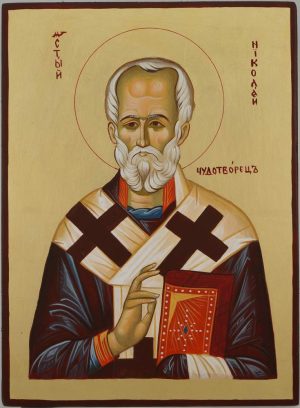 st nicholas of myra icon hand painted orthodox