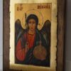 Archangel Michael small Hand Painted Byzantine Icon on Wood